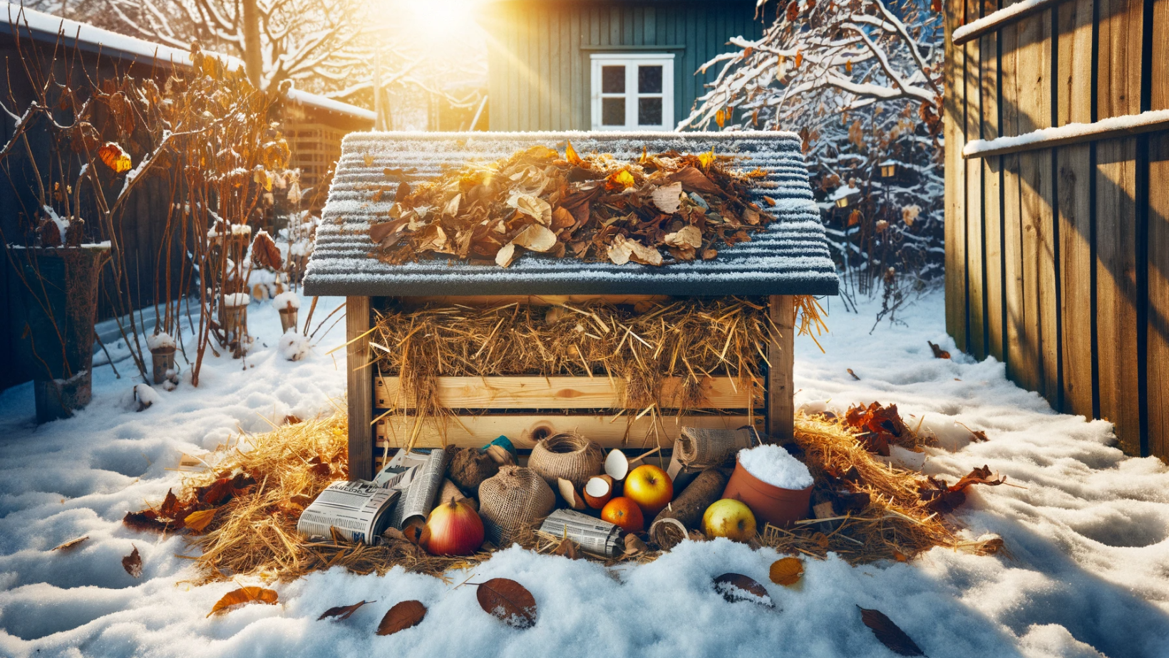 winter backyard composting