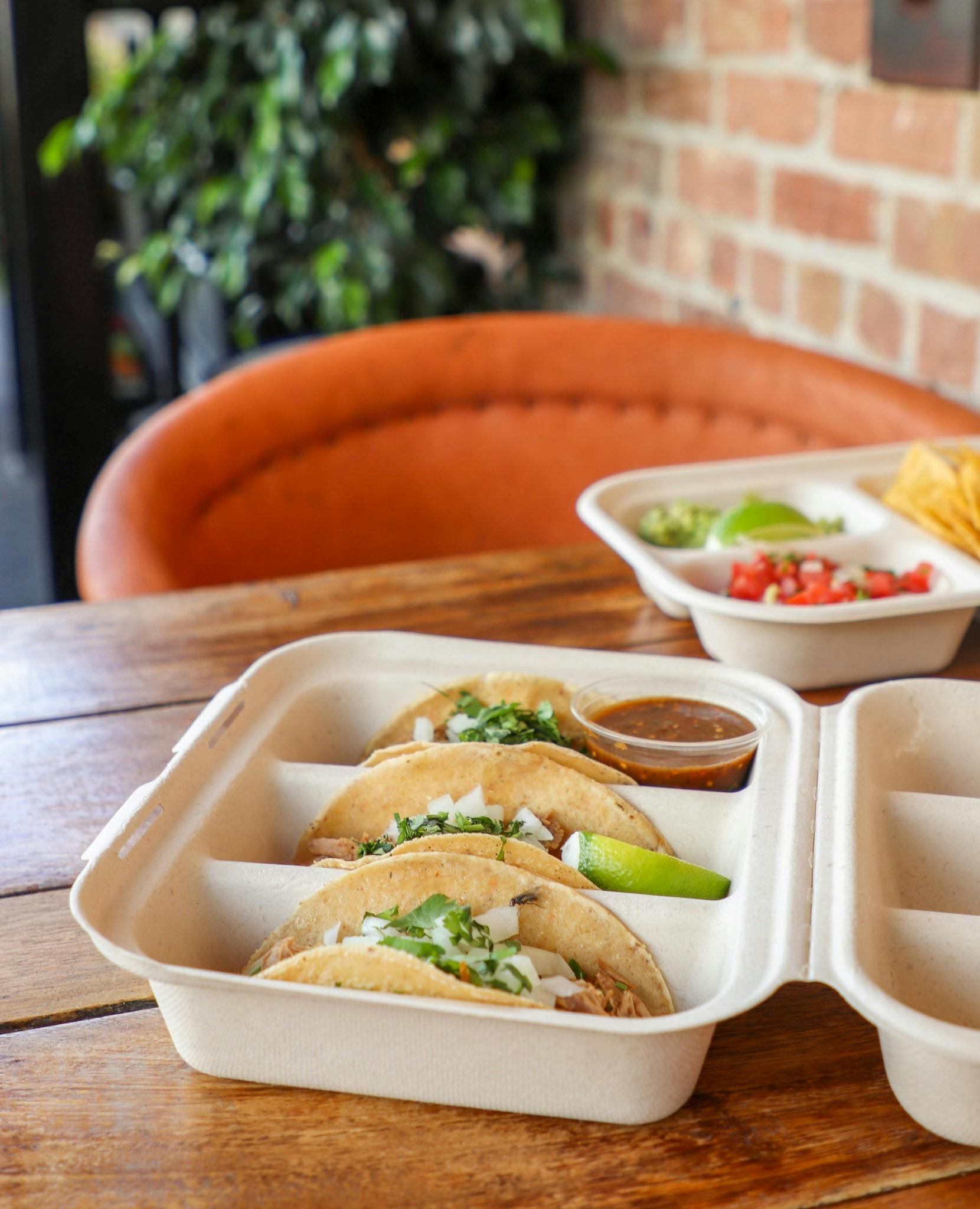 Tacos in Takeout Container